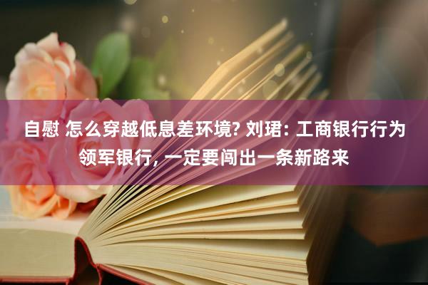 自慰 怎么穿越低息差环境? 刘珺: 工商银行行为领军银行, 一定要闯出一条新路来